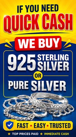 WE BUY! Sterling Sliver Pure sliver