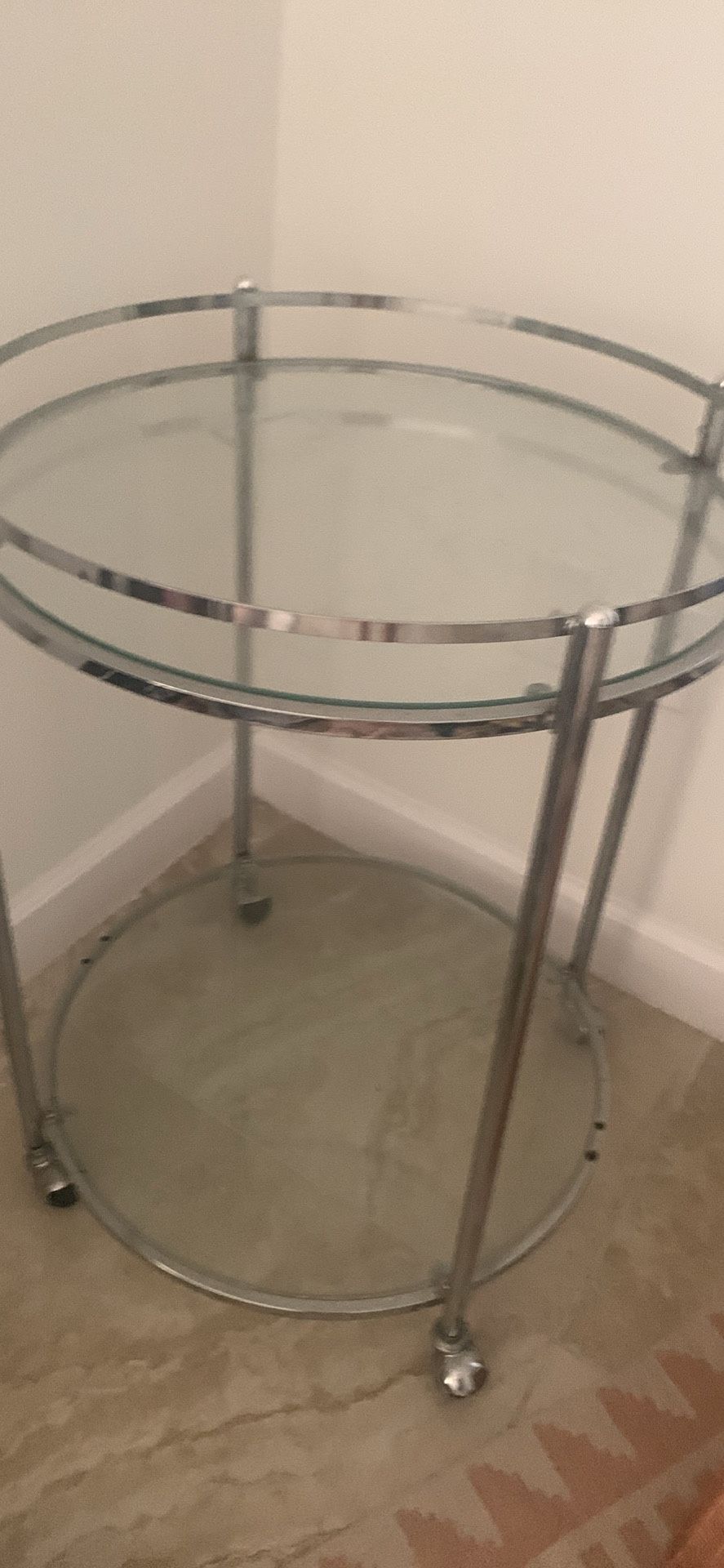 MCM Chrome Bar Cart