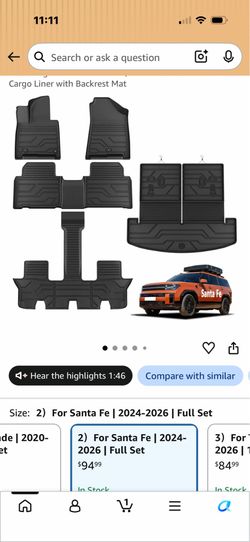 2026 Hyundai Sante Fe Hybrid Floormats