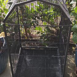 Bird Cage With Cover,New Toys,& Perches 