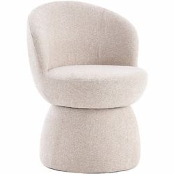 New in box-Swivel Accent Chair with Stable Base Modern Barrel Chair Soft Fabric Upholstered Lounge Chair for Living Room, Bedroom & Small Spaces