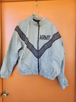 Genuine Army IPFU Jacket Mens windbreaker Jacket Reflective Vented Sz small regular Gray Black