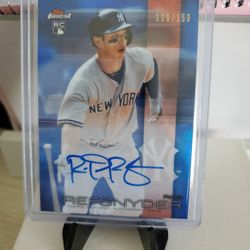 Yankees  Rob Refsnyder Rookie  Autograph  Card