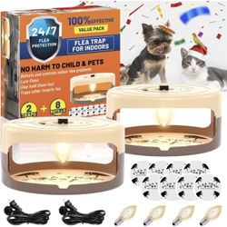 2 Pack Flea Traps for Inside Your Home