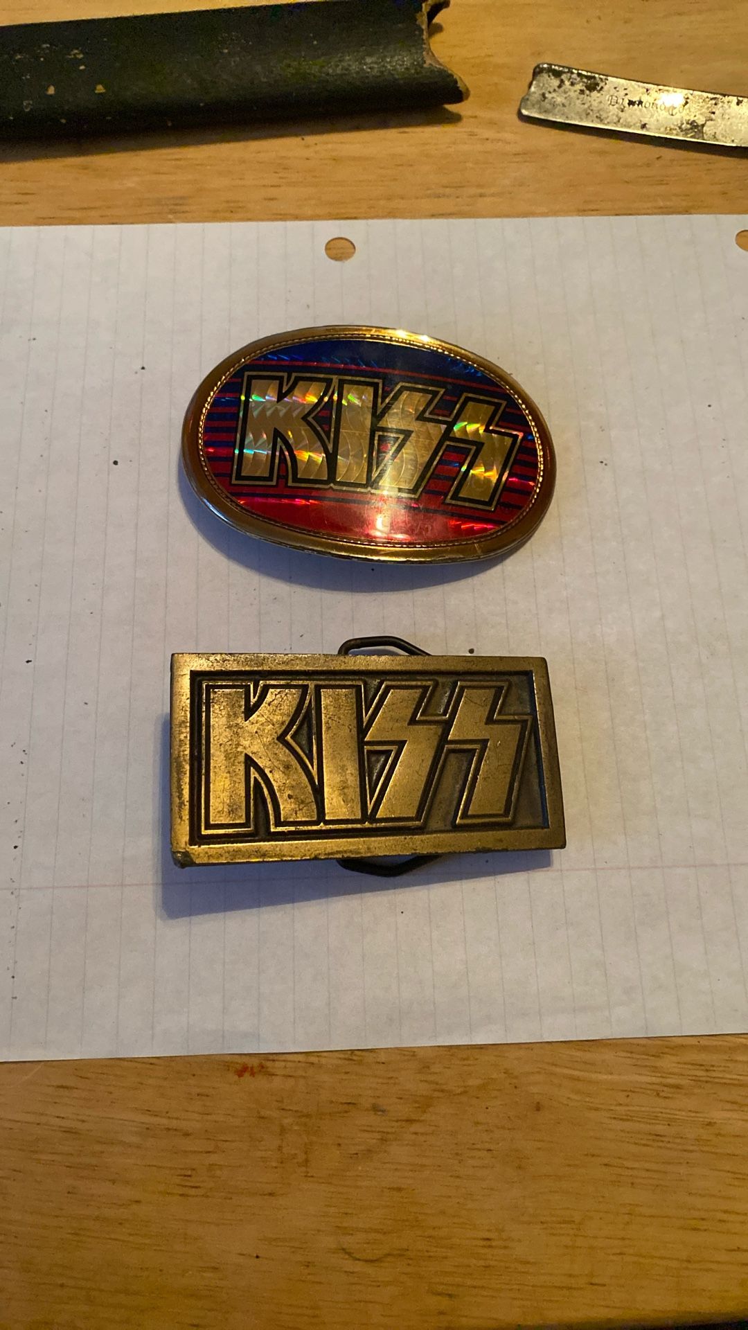 KISS vintage belt buckles