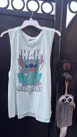 Disney Stitch Ohana Means Family Muscle Tank Top Size Small