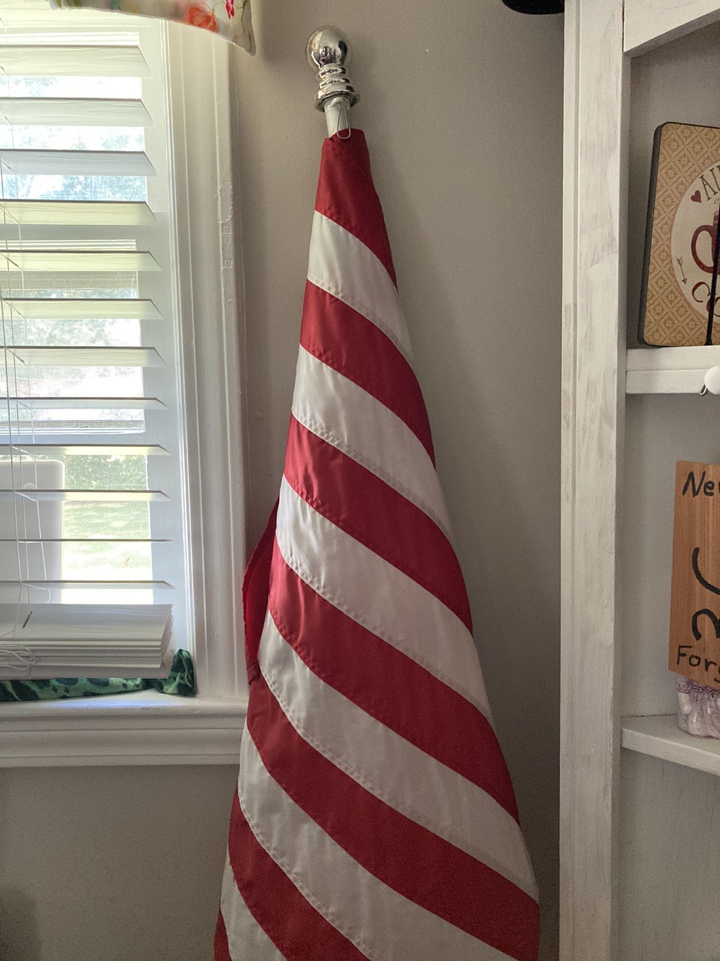 U S Flag With Pole