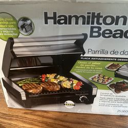 Hamilton Beach Electric Indoor Searing Grill with Viewing Window &  Adjustable Temperature Control to 450F, 118 sq. in. Surface Serves 6,  Removable Non for Sale in Chicago, IL - OfferUp