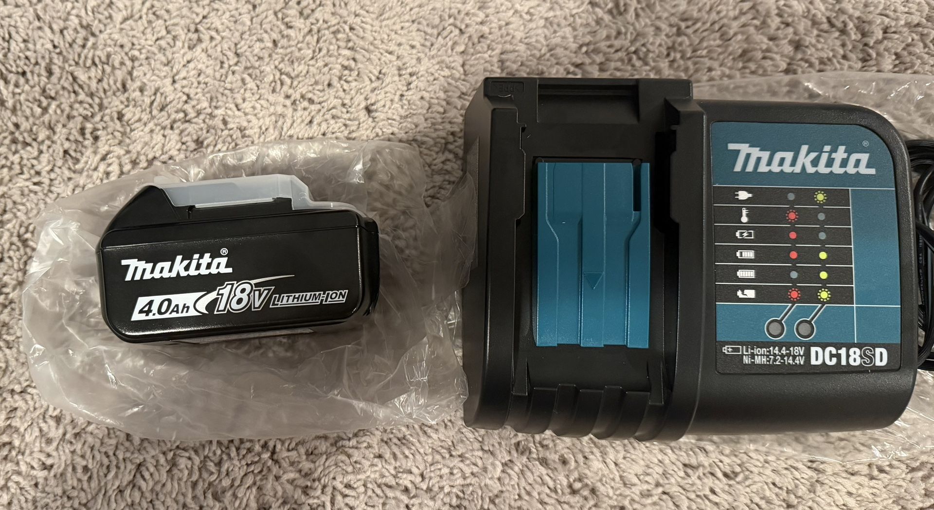 Makita 18V LXT Lithium-Ion High Capacity Battery Pack 4.0Ah with Fuel Gauge and Charger Starter Kit