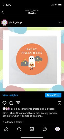 Halloween Button Pin (1.25 or 2.25 inches)
