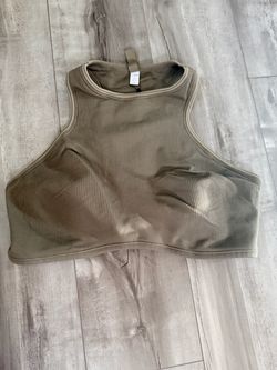 Nike x SKIMS Ribbed Seamless Racer Front Bra Dusty Oakmoss 2X NWT