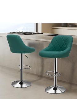 NEW BAR STOOLS GREEN COLORS 2 Pcs