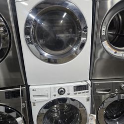 Lg Washer And Dryer Set Electric Extra Large Capacity 30-day Warranty 