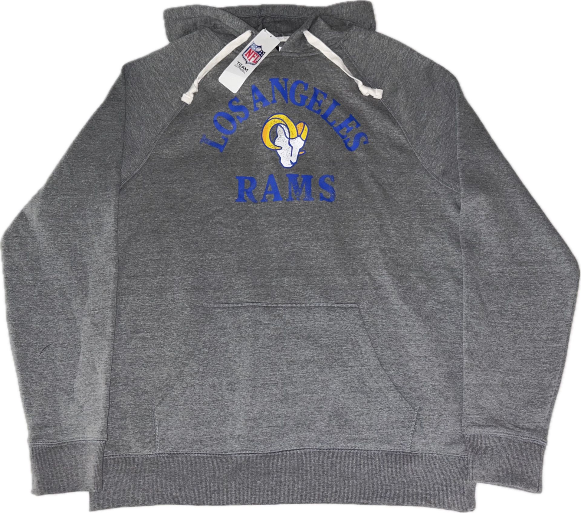 Los Angeles Rams Gray Pullover Hoodie Sweatshirt Men’s Large New 
