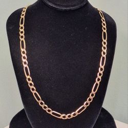 22" FIGARO CHAIN 10K YG / 29.6