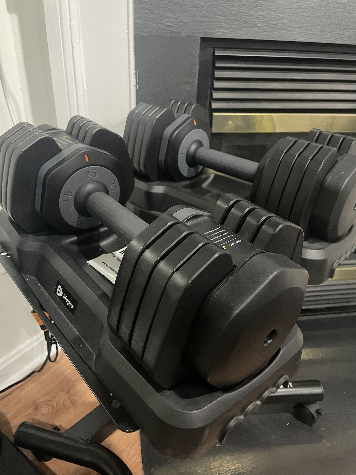 55lbs Adjustable Weights + Dumbbell Stand Rack