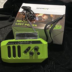 multi-purpose solar Radio.  has flash light and LED. it can also charge your phone 