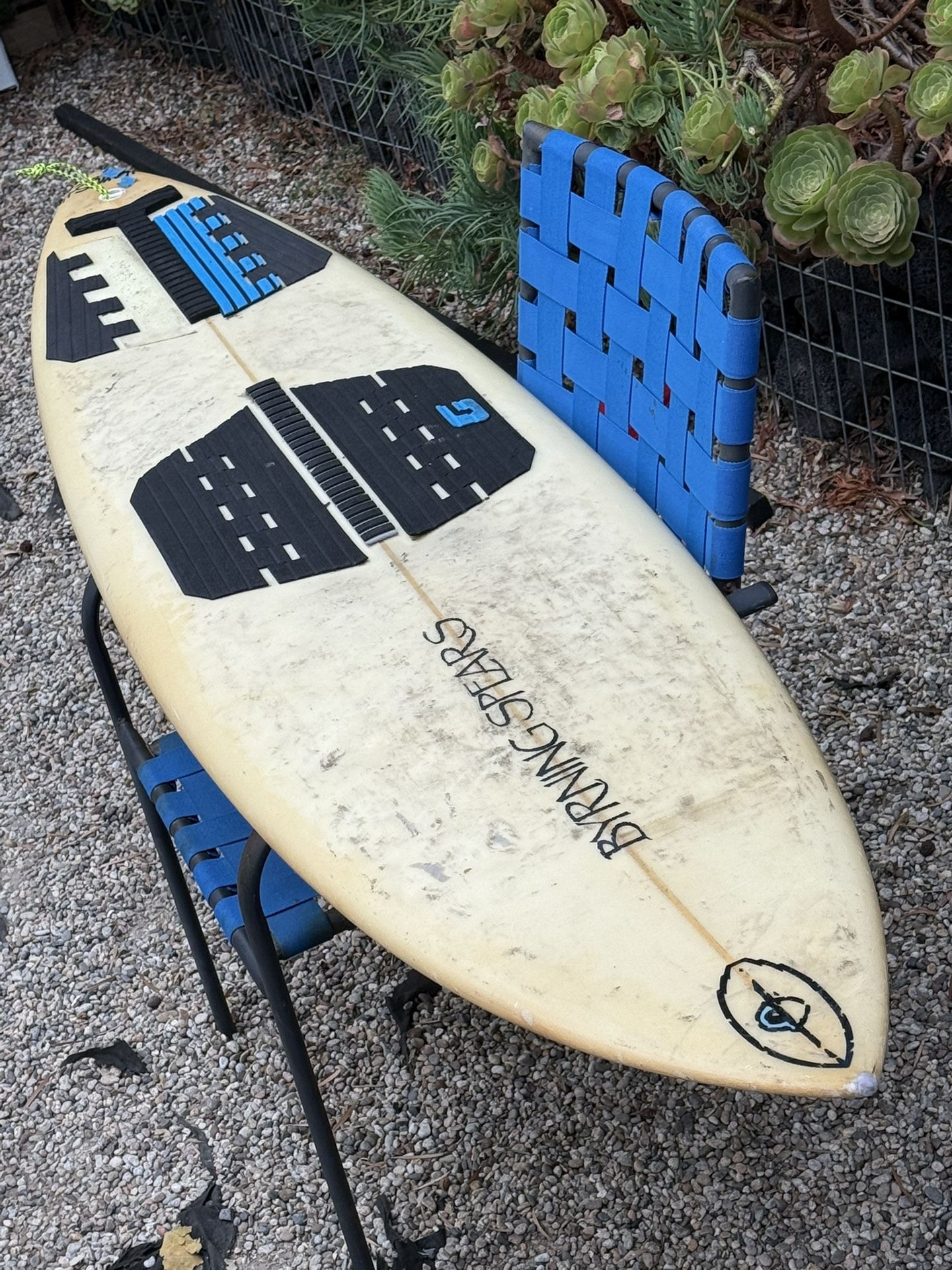 6’8 Byrning Spears Hard Top Surfboard