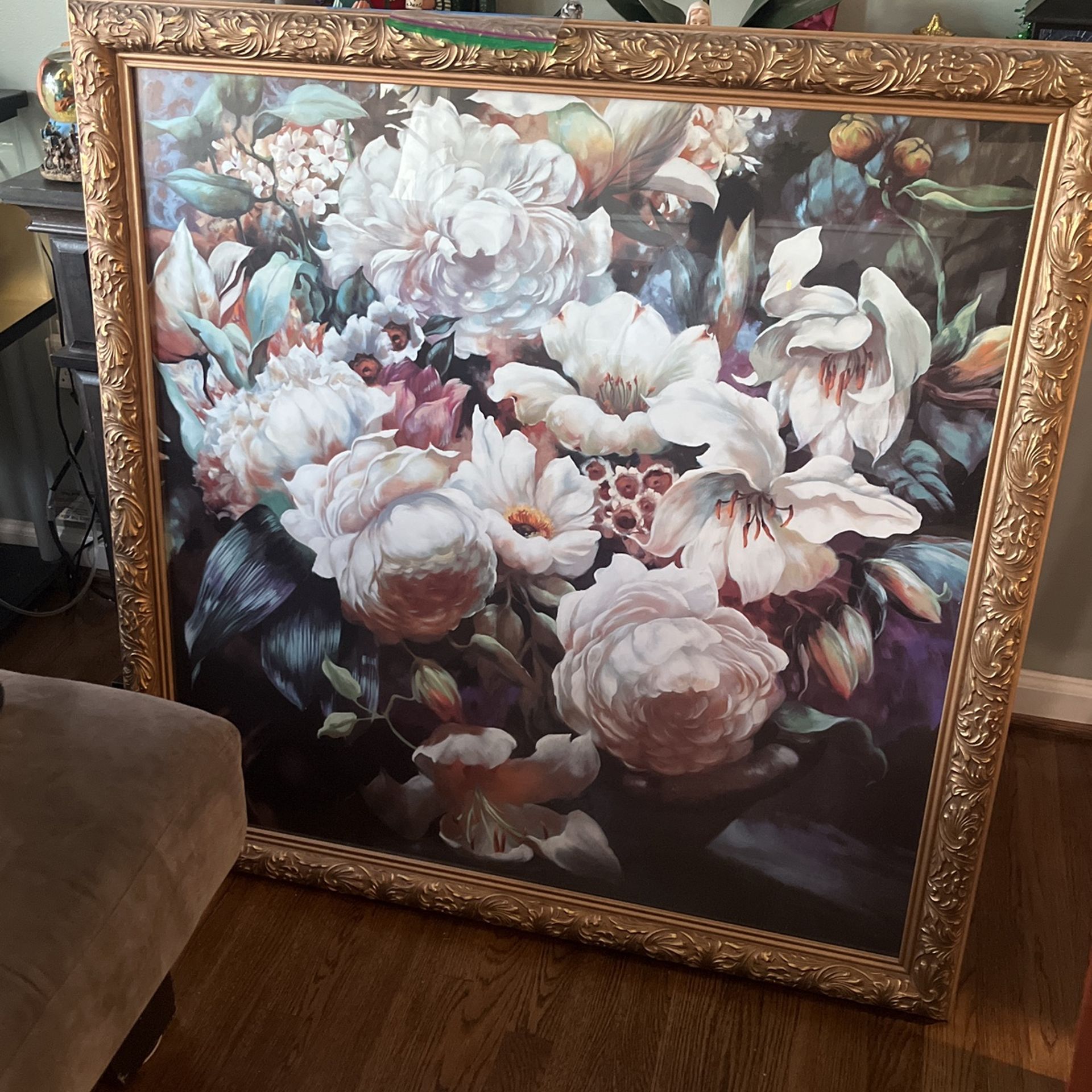 Floral Painting 41 In X 41 In