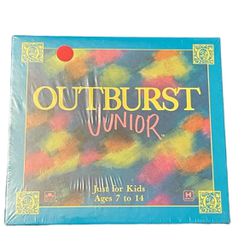 Outburst Junior Board Game 1989 Edition Kids Ages 7 to 14 Vintage Board Game