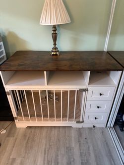dog crate with storage/dresser