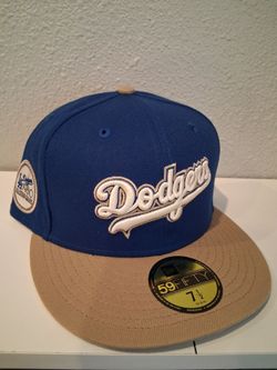 MLB New Era La Dodgers 59fifty Blue With light Brown Brim & white logo with1980 All Star patch 7 1/2  $35