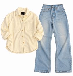 RSQ Shirt & Light Wash Jeans Bundle – Shirt L / Jeans 34