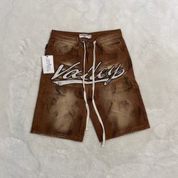 Vale Brown Distressed Multicolor Rhinestone Jorts