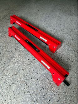 Bauer Steel Folding Sawhorses (Pair) + Pittsburgh 50" Clamp Edge Guide