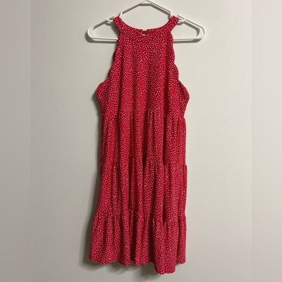 Monteau Red  Polka Dot Mini Dress
