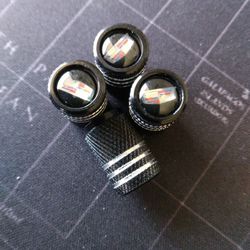 Cadillac Logo Car Tire Valve Stem Caps Set Of 4 $15.