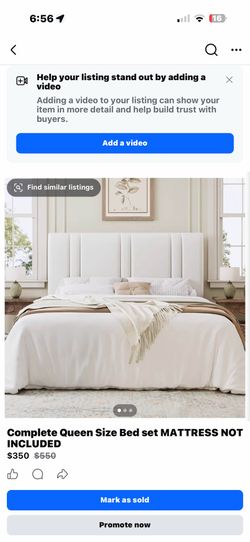 complete queen size bed set NO mattress