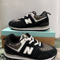New Balance Cheetah Leopard Animal Print Fashion Sneakers Girls Size 10c