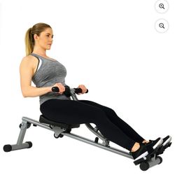Sunny Health & Fitness SF-RW1205 12 Adjustable Resistance Rowing Machine Rower w/ Digital Monitor