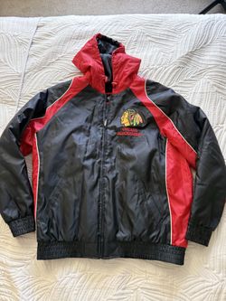 Chicago Blackhawks NHL Jacket Mens XL Hooded Full Zip Logo Hockey