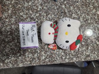 Ty Beanie Baby Hello Kitty Snowkitty Christmas Snowgirl Snowman 6" 15cm