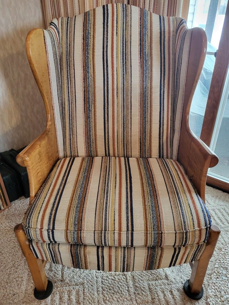 Vintage Queen Anne Highback Chair