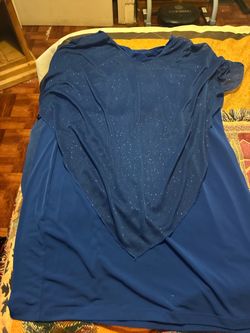 Blue Shimmer Long Sleeve Top