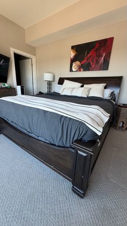 King bedroom set (optional mattress and box spring available)