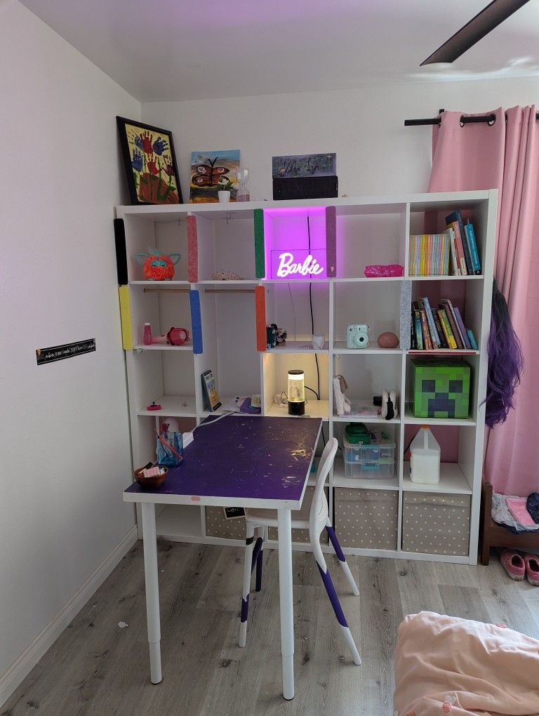 Large IKEA Box Storage With Desk