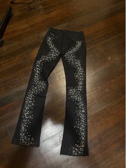 Denim flare jeans guapi style