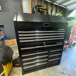 Husky Tool Storage 42 in. W x 18 in. D Standard Duty Black Tool Chest Comb