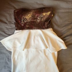 Formal Dress (White and Gold)