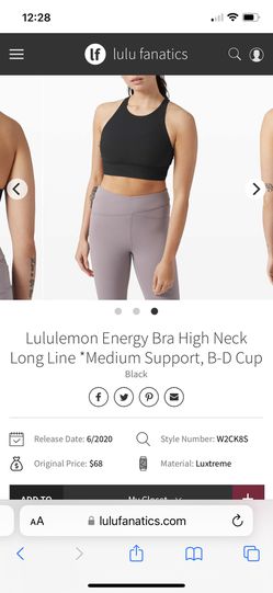 Lululemon Energy High Neck Bra Long Line *Ribbed Size 6 for Sale in  Chandler, AZ - OfferUp
