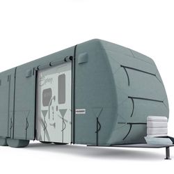 Travel Trailer RV Cover Extra-Thick 4 Layers Anti-UV Top Panel