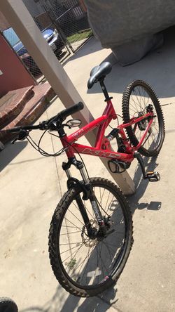 Red mountain bike