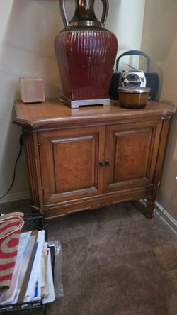 2 Antique Wooden Nightstands / cabinets