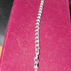 8 Inch Sterling Cuban Link Bracelet 4mm