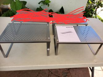 New ✅️Set of 4 Metal Spice Racks,Cabinet Shelf Organizers