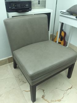 Accent chair - gray leather